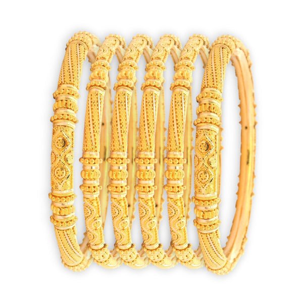 100.52 gm 22kt Gold Ladies Bangles – Grand Royal Heritage Set (Size 2.8 in) -RJLB4031