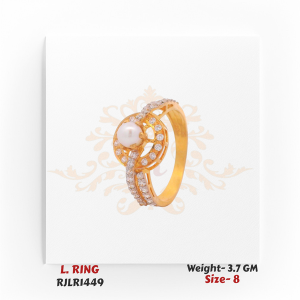 Pearl Elegance Gold Ladies Ring – RJLR1449