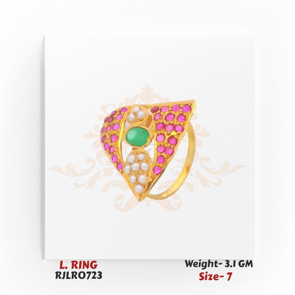 Ruby, Pearl & Emerald Accent Ladies Ring – RJLR0723