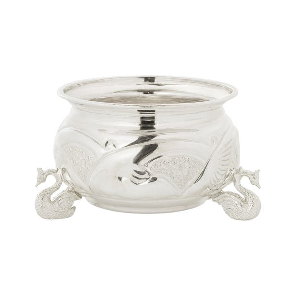 Ornate Silver Bowl with Peacock Feet – 35.62gm RJSPI0128